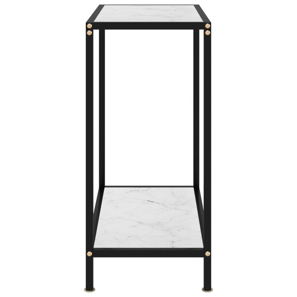vidaXL Table console Blanc 60x35x75 cm Verre tremp&eacute;