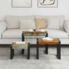vidaXL Tables gigognes 3 pcs Bois de récupération massif