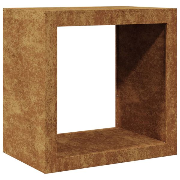 VidaXL &Eacute;tag&egrave;re &agrave; bois 60x40x60 cm acier r&eacute;sistant aux intemp&eacute;ries