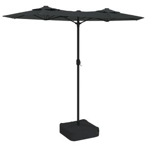 vidaXL Parasol de jardin &agrave; double t&ecirc;te anthracite 316x145 cm