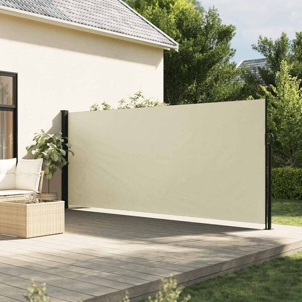 vidaXL Auvent latéral rétractable crème 180x500 cm