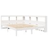 vidaXL Lit bibliothèque sans matelas blanc 160x200 cm bois pin massif