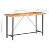 vidaXL Ensemble de bar 7 pcs Bois d'acacia solide et cuir v&eacute;ritable