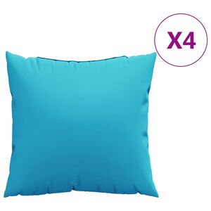 vidaXL Coussins &Eacute;parpill&eacute;s Uni 4 pcs Turquoise 40 x 40 cm