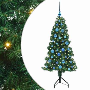 vidaXL Arbre de No&euml;l artificiel d'angle Vert 150 cm PVC et m&eacute;tal