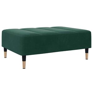 vidaXL Repose-pied vert fonc&eacute; 77x55x31 cm velours