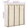 vidaXL Armoire avec compartiments et barres Cr&egrave;me 150x45x175 cm Tissu