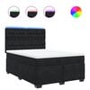 vidaXL Sommier &agrave; lattes de lit et matelas Noir 160x200 cm Velours