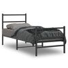 vidaXL Cadre de lit métal sans matelas avec pied de lit noir 80x200 cm