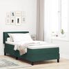 vidaXL Lit &agrave; ressorts avec matelas Vert fonc&eacute; 190 x 90 cm Polyester