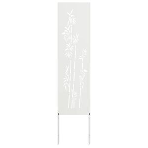 vidaXL Écran de confidentialité de jardin Floral Blanc 32 x 140 cm