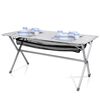 Campart Travel Table roulante camping Michigan Aluminium 140x80x70 cm