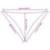 vidaXL Voile d'ombrage 160 g/m&sup2; triangulaire bleu 4x4x5,8 m PEHD