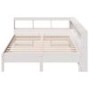 vidaXL Lit biblioth&egrave;que sans matelas blanc 135x190 cm bois pin massif