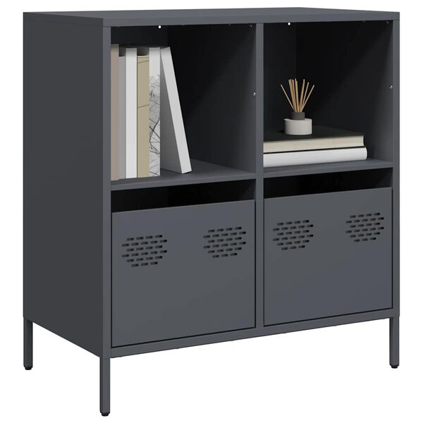 vidaXL Buffet anthracite 68x39x73,5 cm acier lamin&eacute; &agrave; froid