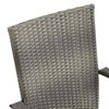 vidaXL Chaises empilables d'extérieur lot de 2 Gris Résine tressée