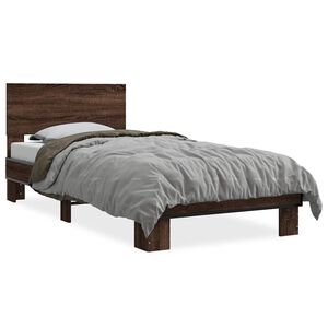 vidaXL Cadre de lit sans matelas ch&ecirc;ne marron 90x190 cm