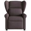 vidaXL Fauteuil inclinable Marron fonc&eacute; Tissu