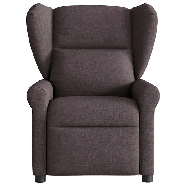 vidaXL Fauteuil inclinable Marron fonc&eacute; Tissu