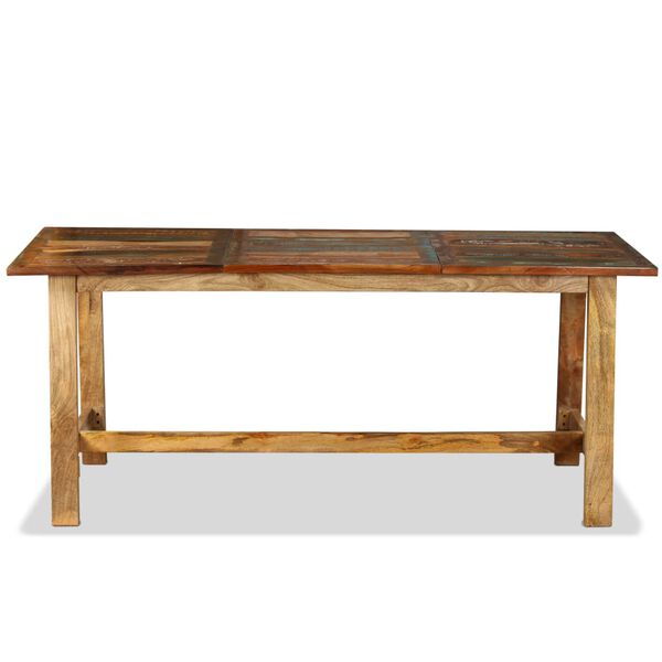 vidaXL Table de salle &agrave; manger Bois de r&eacute;cup&eacute;ration massif 180 cm