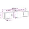 vidaXL Ensemble de meuble TV mural 2 pcs Ch&ecirc;ne noir 100 x 34,5 x 40 cm