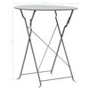 vidaXL Mobilier de bistro 3 pcs Acier Gris