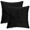 vidaXL Housse de coussin 2 pcs HEERLEN Noir 30 x 30 cm Flanelle