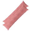 vidaXL Housse de coussin 2 pcs HEERLEN Rose 40 x 145 cm Velours