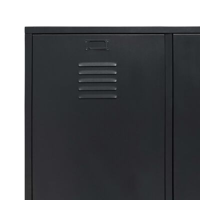 vidaXL Garde-robe Métal de style industriel 90 x 40 x 180 cm Noir