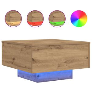 vidaXL Table basse Ch&ecirc;ne artisanal 55 x 55 x 31 cm Bois d'ing&eacute;nierie
