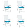 vidaXL Coussins de chaise jardin lot de 4 bleu 40x40x4 cm tissu oxford