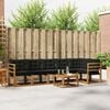 vidaXL Ensemble de canap&eacute;s d'ext&eacute;rieur 7 pcs Naturel et Noir