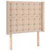 vidaXL T&ecirc;te de lit avec oreilles Cappuccino 93x16x118/128cm Similicuir