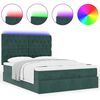 vidaXL Cadre de lit ottoman avec matelas vert fonc&eacute; 140x200 cm velours