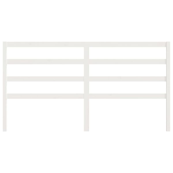vidaXL Tête de lit Blanc 186x4x100 cm Bois massif de pin
