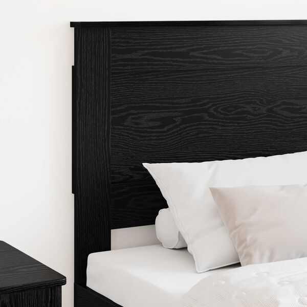 vidaXL T&ecirc;te de lit avec t&ecirc;te de lit Ch&ecirc;ne noir 75 cm Bois d'ing&eacute;nierie