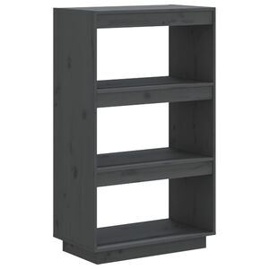 vidaXL Biblioth&egrave;que/S&eacute;parateur de pi&egrave;ce Gris 60x35x103 cm Pin massif