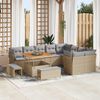 vidaXL Ensemble de canap&eacute; de jardin 12 pcs beige et gris clair