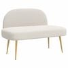 vidaXL Banc rembourr&eacute; avec dossier Cr&egrave;me 110 x 60 x 76 cm Boucl&eacute;
