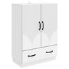 vidaXL Buffet Blanc 66 x 34,5 x 92 cm Bois d'ing&eacute;nierie