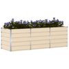 vidaXL Jardini&egrave;re Ivoire 240 x 80 x 75 cm Acier