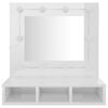 vidaXL Armoire à miroir avec LED Blanc brillant 60x31,5x62 cm