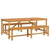 vidaXL Ensemble de salle &agrave; manger pour jardin 3 pcs Marron