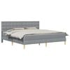 vidaXL Cadre de lit avec matelas Gris clair 180 x 200 cm tissu