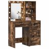 vidaXL Table de Toilette avec tiroir 2 pcs Marron 50 x 41 x 135 cm