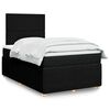 vidaXL Sommier &agrave; lattes de lit avec matelas noir 120x190 cm tissu