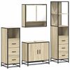 vidaXL Ensemble de meubles de salle de bain 4 pcs ch&ecirc;ne sonoma