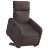 vidaXL Fauteuil inclinable marron fonc&eacute; tissu
