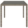 vidaXL Table de jardin 150x90x75cm Verre trempé et résine tressée Gris