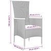 vidaXL Ensemble de salle &agrave; manger pour jardin avec coussin 3 pcs Gris